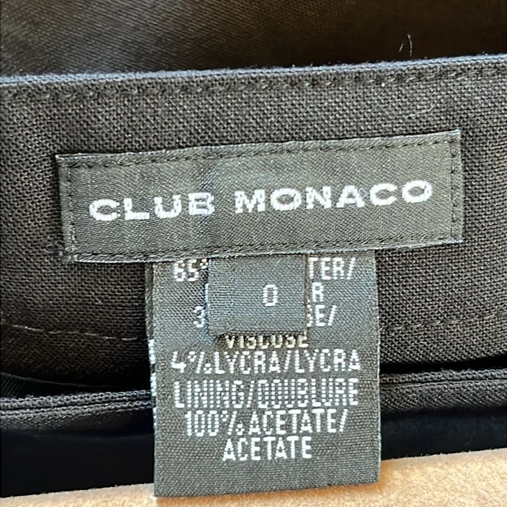 🥑Club Monaco pleated drop waist mini skirt black size 0 Tenniscore